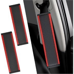 2PCS Leather Seat Belt Cover Pad,Soft & Anti-Wear Seatbelt Covers for Car Decorations & Relief of Shoulder and Neck Fatigue,Universal Seatbelt Shoulder Pad for Most Vehicles in Kuwait