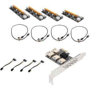 بطاقة محول موسع Pci E إلى منفذ USB من NUOBESTY مع موصلات دبوس، محور USB Pci E عالي الأداء لملحقات الكمبيوتر، ثابت وسهل التركيب in Kuwait
