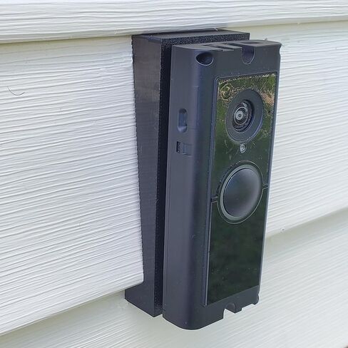 Vinyl Siding Mounting Bracket Compatible with Ring Wired Doorbell Pro (Ring Pro 2) 3D Printed (4" Standard Vinyl Siding Only) in Saudi Arabia