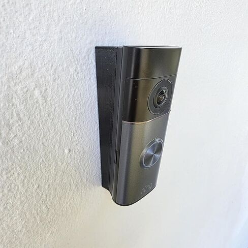 Up/Down Vertical Bracket Angle Wedge Compatible with Ring Wired Doorbell Pro 3rd Gen Retinal 4K. 3D Printed UV Resistant (10°) in Saudi Arabia