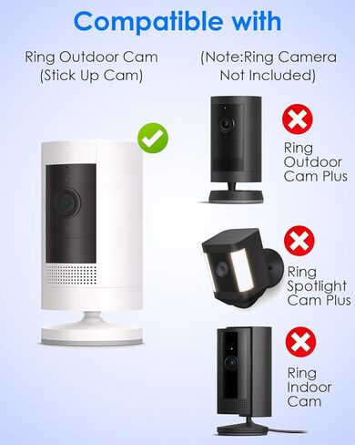حامل على الأرض وحافظة من السيليكون لبطارية Ring Stick Up Cam وكاميرا أمان عالية الدقة مناسبة لوضعها على الأرض الناعمة in Kuwait
