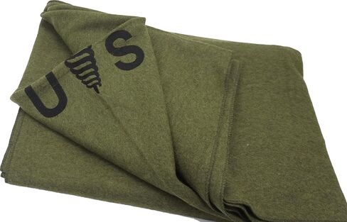 U.S. Military Medical Wool Blanket 64" x 90" Army Replica Emergency Blanket - Wool Blend, Olive Drab in Saudi Arabia
