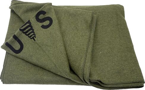 U.S. Military Medical Wool Blanket 64" x 90" Army Replica Emergency Blanket - Wool Blend, Olive Drab in Saudi Arabia