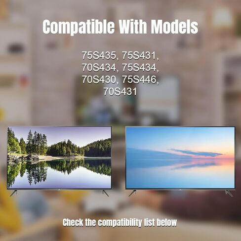 Ceybo OEM استبدال قاعدة التلفزيون الساقين TCL 68-640250-0ZA متوافق مع 75S435، 75S431، 70S434، 75S434، 70S430، 75S446، 70S431 مجموعة مسامير متضمنة in Kuwait