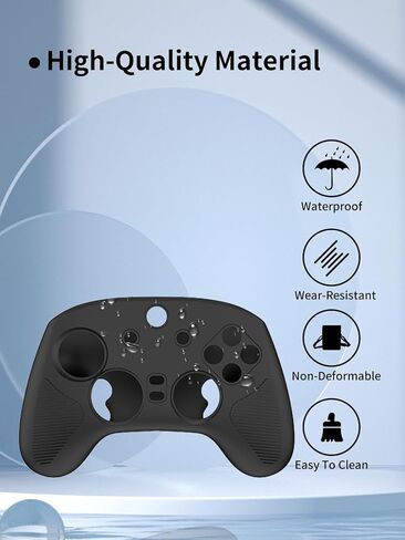 حافظة لجهاز التحكم في الألعاب Razer Wolverine V3 Pro، مادة صمت ممتازة من UYRUREL، هيكل ناعم ممتص للصدمات ومضاد للسقوط، أسود. in Saudi Arabia
