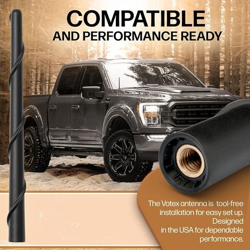 هوائي Votex 8 بوصة يناسب GMC Sierra 2500 (2020-2026) هوائي مطاطي قصير - مقاوم لغسيل السيارات - استقبال ممتاز - ملف نحاسي داخلي in Kuwait