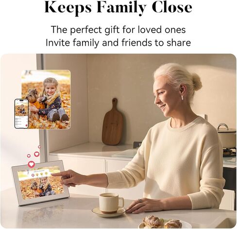 Pexar Terra 10.1 Inch Digital Picture Frame, Anti-Glare Screen for Extraordinary Clarity, Easy Share Photos or Videos via The Frameo App, The Good Choice for Gifting, Powered by Lexar in Saudi Arabia