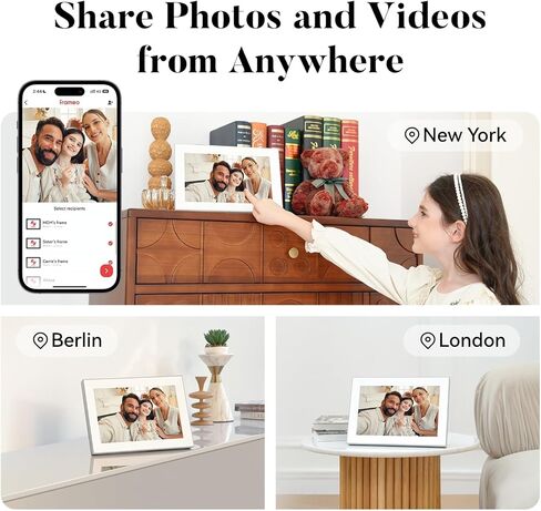 Pexar Terra 10.1 Inch Digital Picture Frame, Anti-Glare Screen for Extraordinary Clarity, Easy Share Photos or Videos via The Frameo App, The Good Choice for Gifting, Powered by Lexar in Saudi Arabia