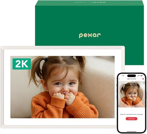 Pexar Terra 10.1 Inch Digital Picture Frame, Anti-Glare Screen for Extraordinary Clarity, Easy Share Photos or Videos via The Frameo App, The Good Choice for Gifting, Powered by Lexar in Saudi Arabia