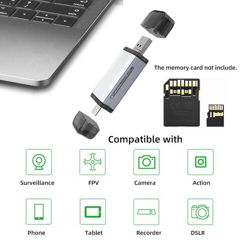 قارئ بطاقات NFHK USB 3.0 إلى UHS-III UHS-II SD4.0 TF Micro-SD للكاميرا والكمبيوتر المحمول والكمبيوتر اللوحي والهاتف والكاميرا in Saudi Arabia