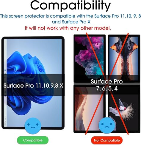 amFilm (2 Pack) Tempered Glass Screen Protector Compatible with Microsoft Surface Pro 11 2024/Surface Pro 10/Surface Pro9 (2022)/Surface Pro8 (2021) and Surface Pro X[13 inch],Support Surface Pen in Saudi Arabia