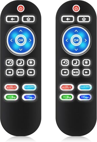 (عبوة من 2) جهاز تحكم عن بعد بديل بإضاءة خلفية متوافق مع Roku-TV (ليس لـ Roku Stick and Box) in Kuwait