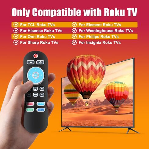 (عبوة من 2) جهاز تحكم عن بعد بديل بإضاءة خلفية متوافق مع Roku-TV (ليس لـ Roku Stick and Box) in Kuwait