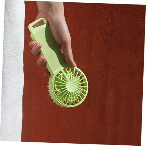 USB Rechargeable Folding Mini Handheld Fan for Home Office Travel, Fluorescent Green Compact Portable USB Fan with Quiet Operation and Adjustable Speed in Saudi Arabia