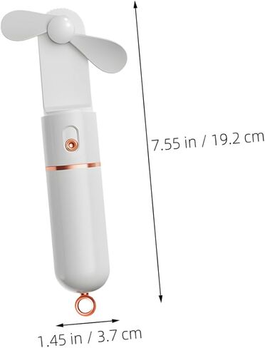 jojofuny Mini Handheld Fan Portable USB Rechargeable Small Pocket Fan with 3-speed Adjustable Wind, 2000mah Battery for Outdoor Travel and Personal Cooling, White in Saudi Arabia