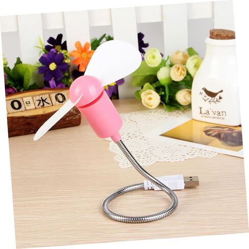 5pcs USB Mini Flexible Neck Quiet Small Fans for Computer Cooling, Portable Personal Desk Fans with Adjustable Gooseneck for Home Office Use (random Color) in Saudi Arabia
