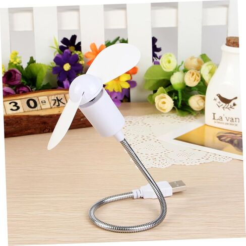 housoutil 5pcs USB Mini Fans مجموعة تبريد هادئة مرنة للكمبيوتر، مراوح مكتب صغيرة محمولة قابلة للتعديل للمكتب والسفر، لون عشوائي in Kuwait
