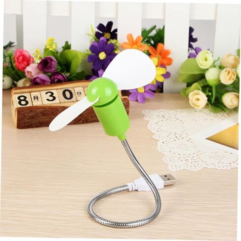 housoutil 5pcs USB Mini Fans مجموعة تبريد هادئة مرنة للكمبيوتر، مراوح مكتب صغيرة محمولة قابلة للتعديل للمكتب والسفر، لون عشوائي in Kuwait