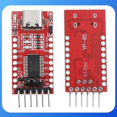 2PCS Mini USB to TTL Serial Converter Adapter, 3.3V/5.5V FTDI Breakout Board with Jumper Wires Type-c Cable in Saudi Arabia