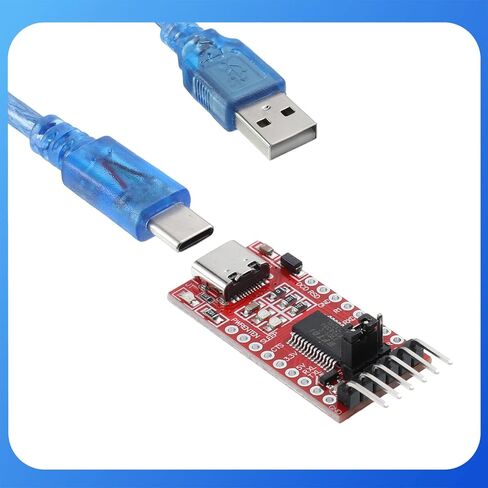 2PCS Mini USB to TTL Serial Converter Adapter, 3.3V/5.5V FTDI Breakout Board with Jumper Wires Type-c Cable in Saudi Arabia