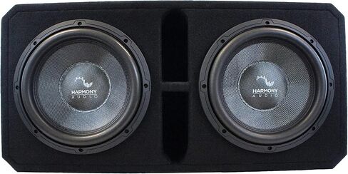 Harmony Audio HA-C2X12D4 Universal Dual 12 "سلسلة كربون مزودة بفتحات تهوية محملة بقدرة 2200 وات 1 أوم صندوق فرعي in Kuwait