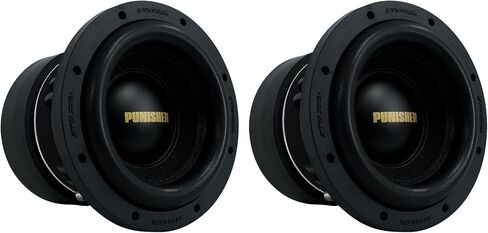Rockville Punisher 8D2 8" 3000-Watt Peak / 750-Watt RMS Dual 2-Ohm Competition Car Subwoofers, Cast Aluminum Basket, 2.5 in Black Aluminum Voice Coil, SPL Builds & Custom Installs, 2-Piece in Saudi Arabia