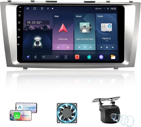 راديو السيارة Android 15 لسيارة Toyota Camry 2007-2011: 10 بوصة 4 جيجابايت + 64 جيجابايت ترقية ستيريو السيارة CarPlay اللاسلكي وAndroid Auto مع WiFi 6، Bluetooth، نظام تحديد المواقع العالمي (GPS)، راديو FM، EQ، SWC، كاميرا احتياطية 1080P in Kuwait