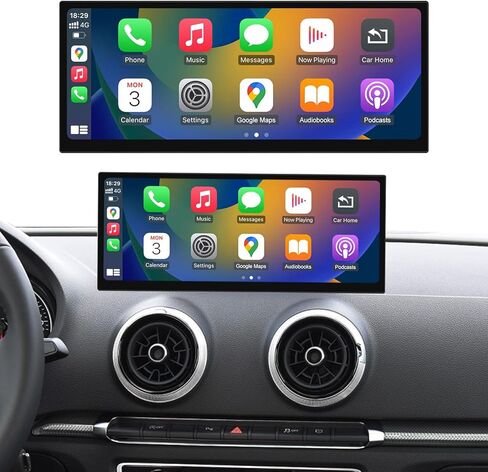 Road Top 12.3 بوصة راديو السيارة CarPlay اللاسلكي شاشة لمس ضيقة للغاية لسيارة Audi A3/S3 2014-2019 سنة مع نظام MIB، شاشة الوسائط المتعددة ستيريو راديو السيارة، تدعم نظام Android اللاسلكي التلقائي، Mirrorlink in Saudi Arabia