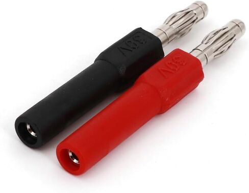 10Pcs Red and Black Brass 4mm Male Banana to 2mm Female Jack Adapter Connector in Saudi Arabia