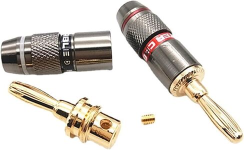 100pcs 4mm Pure Copper Gold Plated Banana Connector in Saudi Arabia