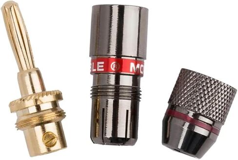 100pcs 4mm Pure Copper Gold Plated Banana Connector in Saudi Arabia