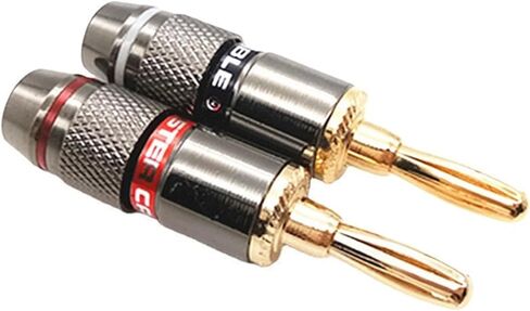 100pcs 4mm Pure Copper Gold Plated Banana Connector in Saudi Arabia