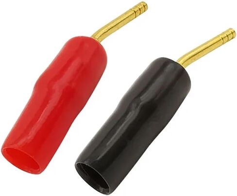 12Pcs/lot Small Gold-Plated 2mm Banana Curved Pin Audio Speaker Plugs Screw Lock Wiring Terminal Banana Connector in Saudi Arabia