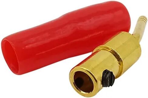 12Pcs/lot Small Gold-Plated 2mm Banana Curved Pin Audio Speaker Plugs Screw Lock Wiring Terminal Banana Connector in Saudi Arabia