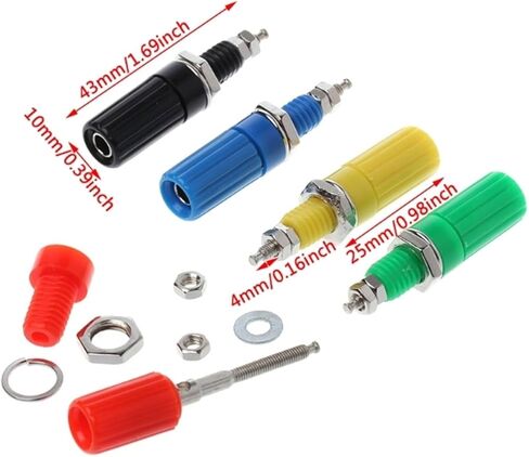 5 Pcs Binding Post 5 Colors Speaker 4mm Banana Test Connector Socket in Saudi Arabia