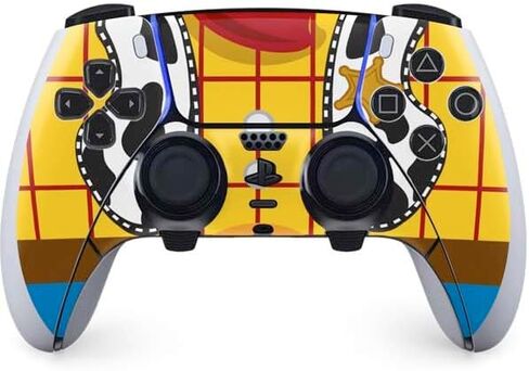 ملصق Skinit المخصص للألعاب متوافق مع وحدة تحكم PS5 DualSense Edge Pro - تصميم Disney Toy Story Woody Apparel المرخص رسميًا in Kuwait