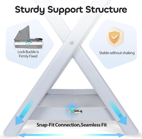 Bassinet Stand,Compatible with UPPAbaby Bassinets Since 2015,Bonus Storage Bag Included,One-Touch Open and Close,Secured with reinforced clamps,comfortable sleeping space for your little one in Saudi Arabia