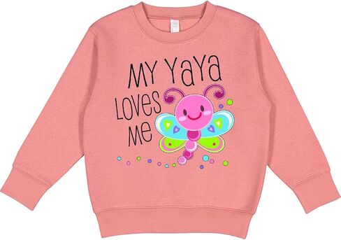 inktastic My Yaya Loves Me- Cute Dragonfly Toddler Sweatshirt in Saudi Arabia