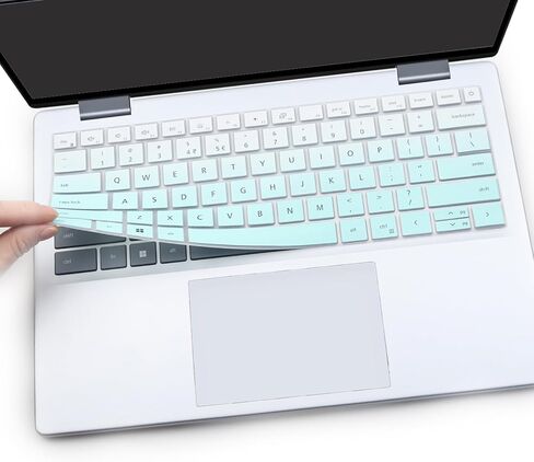 2 PCS Keyboard Cover for 2025 2024 New Dell Inspiron 14 5440 5441 5445 7440 7441 7445 & Inspiron 16 7640, Inspiron Plus 14 7441 7440 & Plus 16 7640 Laptop US Layout Protective Skin-MGreen+Clear in Kuwait