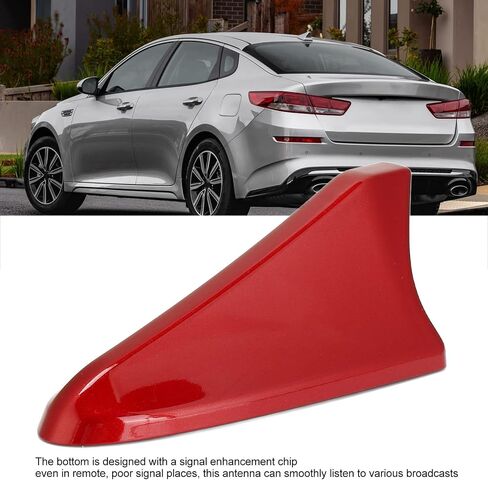Shark Fin Roof Antenna Aerial Cover Shell 96219-D5000EBQK Replacement for Sonata 2015-2019 Without GPS for Elantra Sedan 2011-2016 (Red) in Saudi Arabia