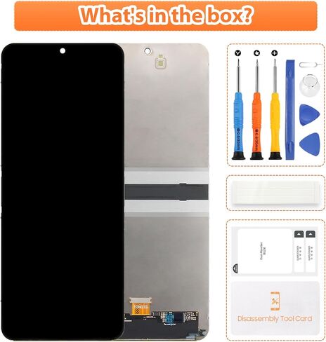 شاشة بديلة لشاشة Samsung Galaxy Z Flip 6 5G لشاشة Samsung Z Flip 6 LCD SM-F741B، SM-F741U، SM-F741W أجزاء إصلاح مجموعة التحويل الرقمي التي تعمل باللمس (أسود بدون إطار) in Saudi Arabia