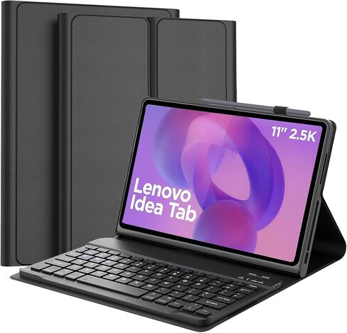 حافظة لوحة مفاتيح قابلة للفصل لجهاز Lenovo Idea Tab 11 بوصة 2025 (TB336FU/TB336ZU)، حافظة لوحة مفاتيح مغناطيسية لجهاز Lenovo Idea Tab 11 بوصة 2025 مع حامل قلم، 3 زوايا للتعديل، أسود in Kuwait