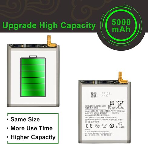 5000mAh for Samsung Galaxy S22 Ultra 5GReplacement Battery,EB-BS908ABY Battery Upgraded S22 Ultra 5G SM-S908U SM-S908U1 SM-S9080 SM-S908E/DS SM-S908B/DS Battery with Adhesive Tape Tool Repair Kit in Saudi Arabia