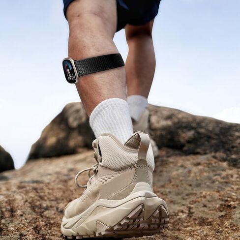 حزام كاحل/ذراع رياضي من النايلون متوافق مع Fitbit Versa 4/Fitbit Versa 3 /Fitbit Sense 2/Fitbit Sense Bands، حزام ذراع مجدول مرن من النايلون بديل لحزام الكاحل للنساء والرجال in Kuwait