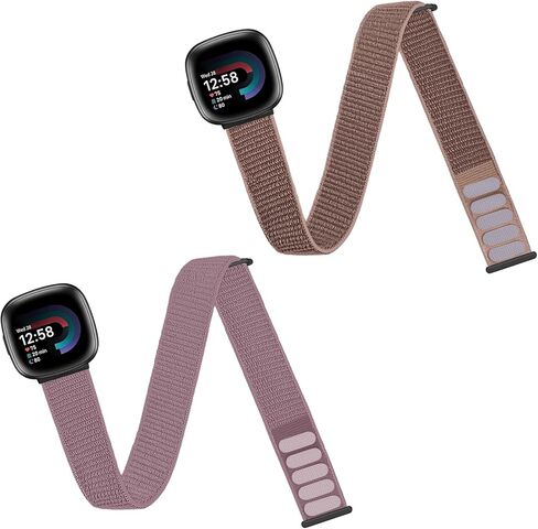 حزام كاحل/ذراع رياضي من النايلون متوافق مع Fitbit Versa 4/Fitbit Versa 3 /Fitbit Sense 2/Fitbit Sense Bands، حزام ذراع مجدول مرن من النايلون بديل لحزام الكاحل للنساء والرجال in Kuwait