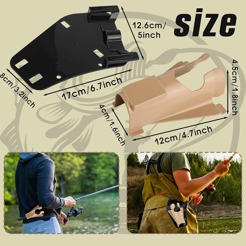 Slide-in Fishing Rod Hip Holsters, Hands-Free Rod Holder for Fly&Bank Fishing, Quick Draw Waist Belt Inserte Pole Gear in Kuwait