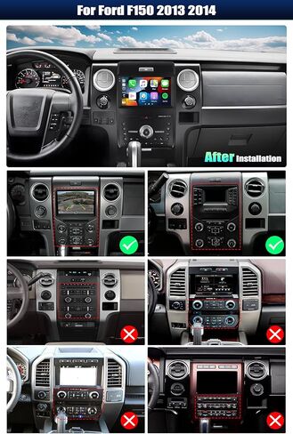 [4+64GB] Android 15 Car Stereo for Ford F150 2013 2014 with Wireless Carplay & Android Auto, 9'' Touch Screen Car Radio with Bluetooth Mirror Link WiFi GPS FM RDS EQ DSP SWC+Backup Camera in Saudi Arabia