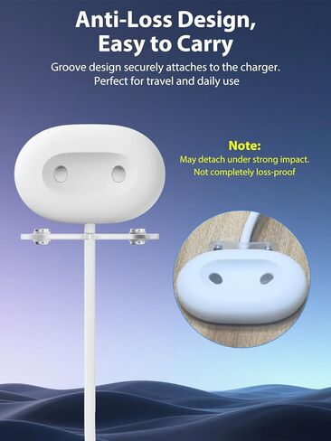 محول مساعد كابل الشاحن لساعة Google Pixel 4 41 مم/45 مم، شحن صديق للحافظة، تصميم شبه شفاف غير لامع، متوافق مع الشاحن الرسمي - [عبوة من قطعتين] in Kuwait