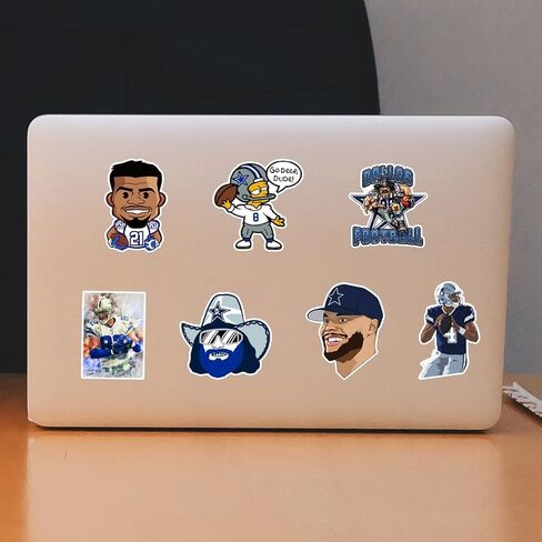 50 pcs Football Stickers Pack,Cowboy Decals for Phone Bottle Helmet Skateboard Etc.Waterproof Self-Adhesive Decals. in Saudi Arabia