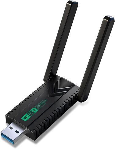 WiFi Adapter for Desktop PC 1300Mbps, Dual Band 5GHz/2.4GHz Wireless Network Adapter for PC, USB 3.0 WiFi Dongle with High Gain Antenna for Windows 11/10/8/7 in Saudi Arabia